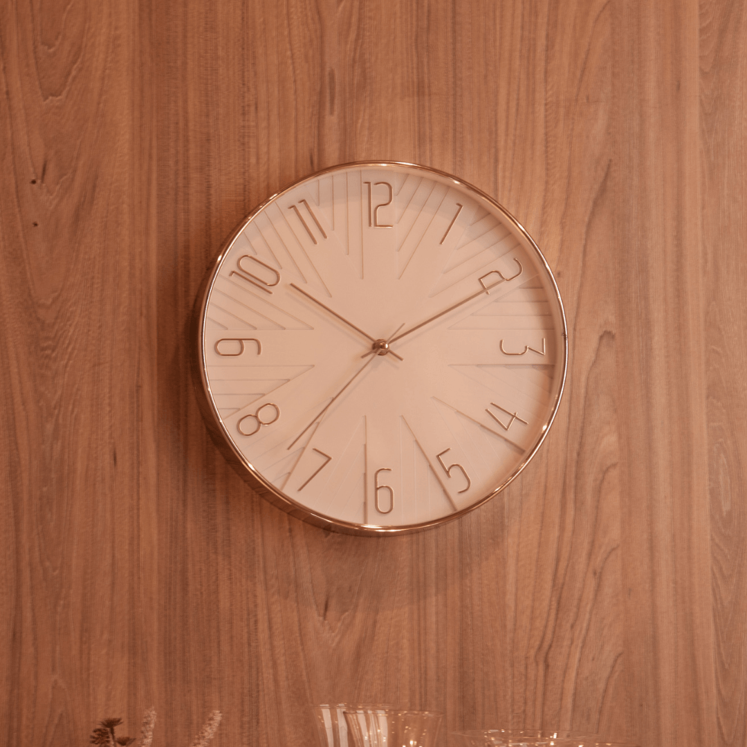 Relógio de Parede Plástico Modern Branco 30,5cm
