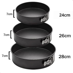 Trio de Formas Premium Antiaderente Com Fundo Removível