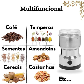 Moedor Triturador Elétrico Multifuncional em Aço Inox