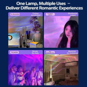 Projetor de luz em diferentes ambientes