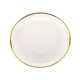Sousplat Agate em Cristal de Chumbo com Borda Dourada
