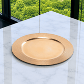 Sousplat Redondo Plástico Dourado 33cm