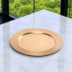 Sousplat Redondo Plástico Dourado 33cm