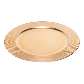 Sousplat Redondo Plástico Dourado 33cm