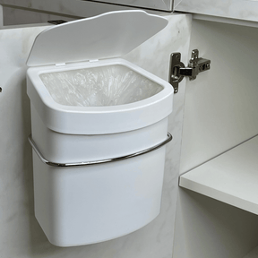 Suporte com Lixeira Plástica 2,5L para Porta de Armário