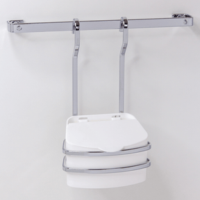 Suporte Cromado com Saleiro Branco 500g Para Barra