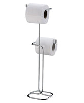 Suporte para Papel Higiênico de Chão 2 Rolos Cromado