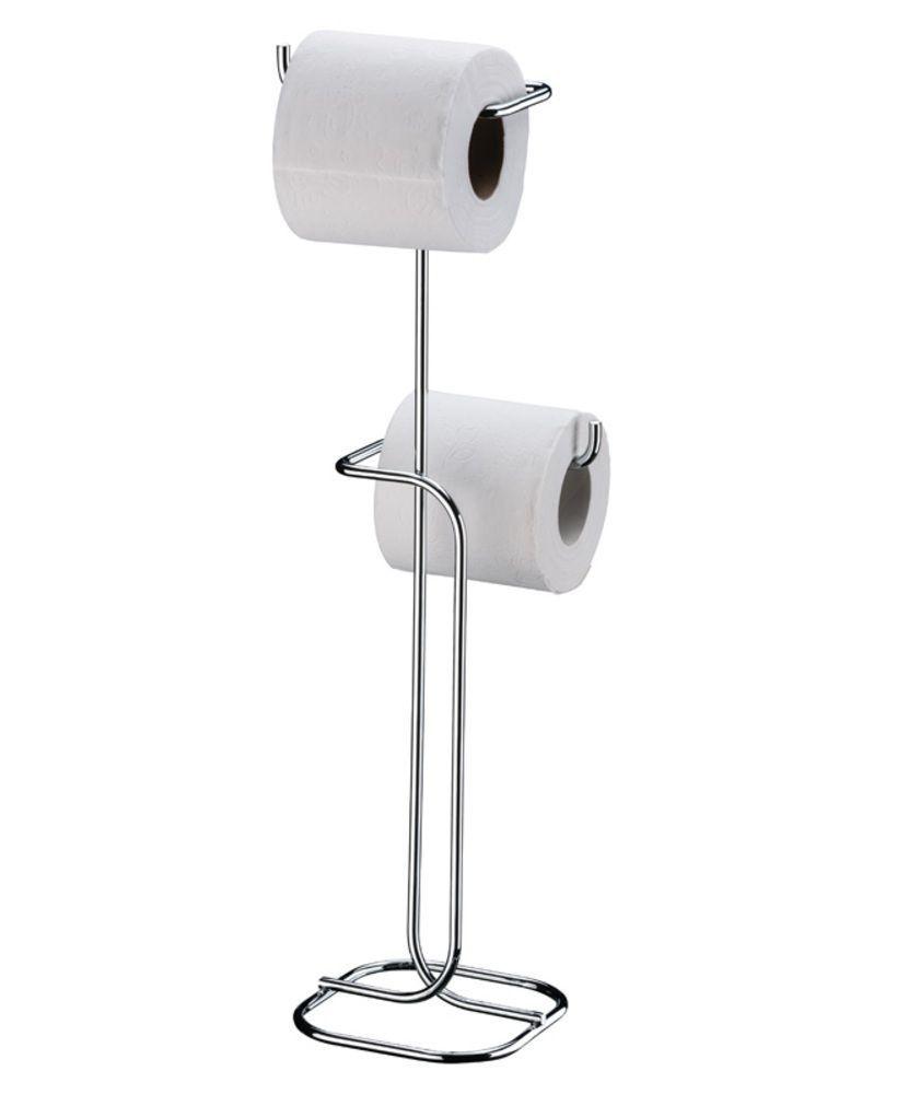 Suporte para Papel Higiênico de Chão 2 Rolos Cromado