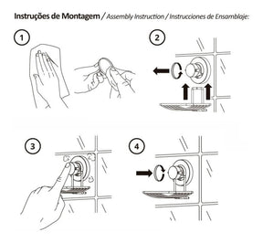 Suporte para Rolo Papel Toalha com Ventosa