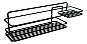 Suporte para Shampoo Com Saboneteira Fixação Parafuso Boa Dica Preto