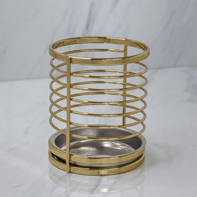 Suporte Para Talheres e Utensílios Dourado Luxo