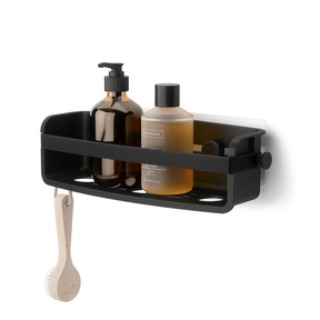 Suporte Porta Shampoo Fixação Adesivo Preto 33cm