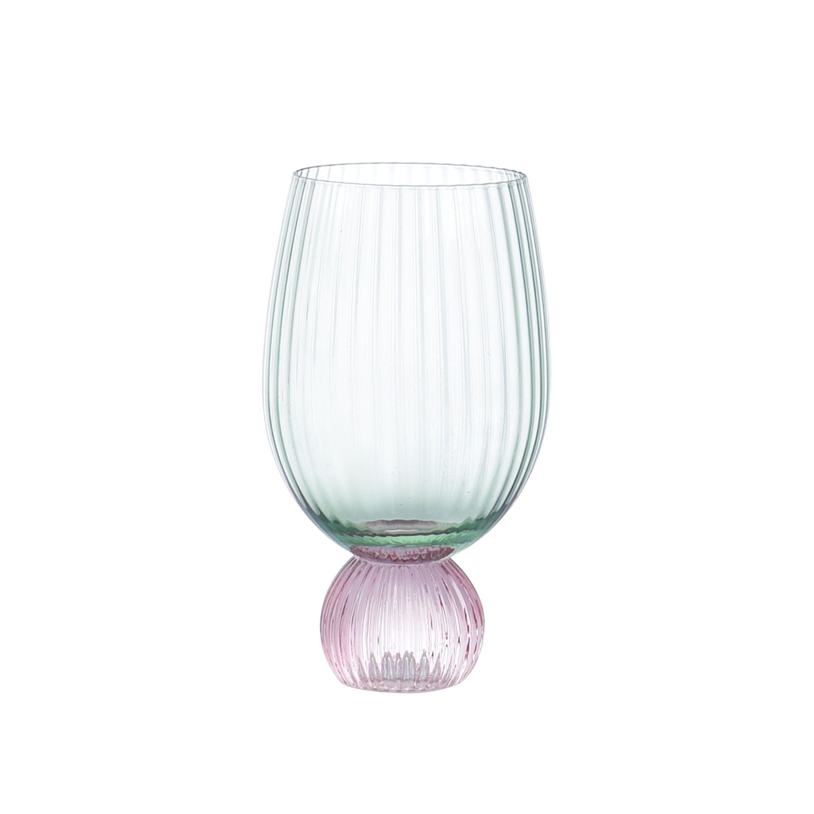 Taça Copo Colors Elegante Verde e Rosa 390ml