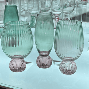 Taça Copo Colors Elegante Verde e Rosa 390ml