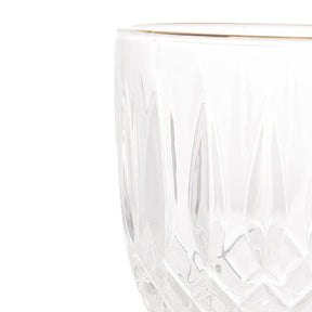 Taça de Vidro Para Água Com Fio de Ouro Greek - 345ml