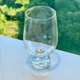Taça Copo para Vinho Vidro com Base Esfera Transparente 540ml