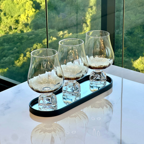 Copo Taça para Vinho Vidro com Base Diamante Branco 600ml