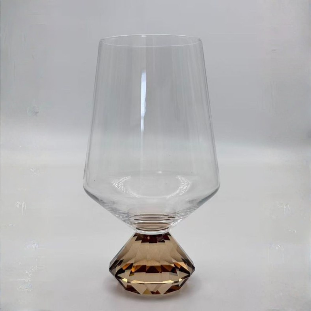Taça de Vidro para Vinho Tinto Diamante Âmbar