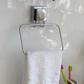 Toalheiro Argola com Ventosa Inox Cromado 18cm