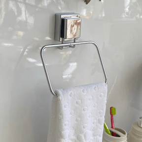 Toalheiro Argola com Ventosa Inox Cromado 18cm