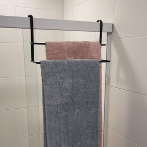 Toalheiro De Box Duplo 45 Cm De Encaixar Preto Fosco Linha Black