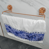 Toalheiro Duplo 45cm Rose Gold Com Ventosas