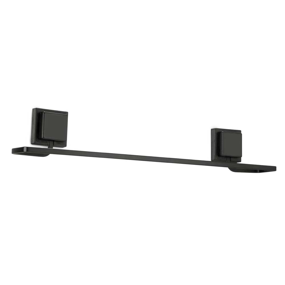 Toalheiro Porta Toalha de Banho de Piatina 3M Black Preto 50cm