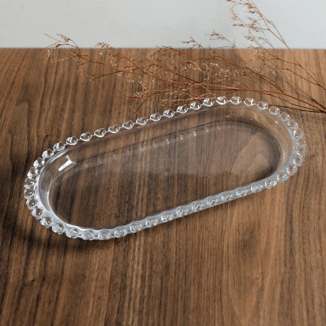 Kit para Mesa Posta de Cristal Pearl Coração 5 Peças