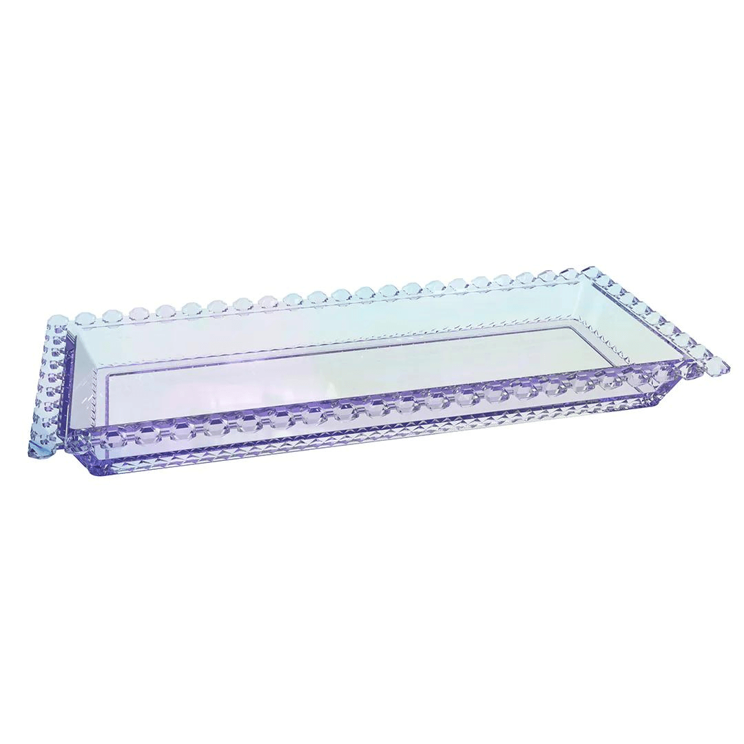 Travessa em Cristal Furta-Cor 30cm x 13cm x 2,5cm
