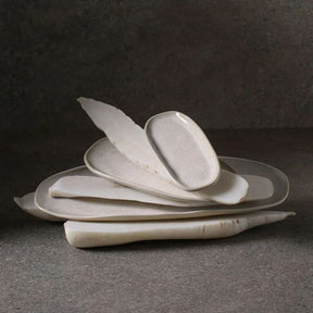 Travessa Oval Orgânica Latte Off White 23cm