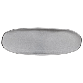 Travessa Oval Rasa Orgânica Dust Cinza 36cm