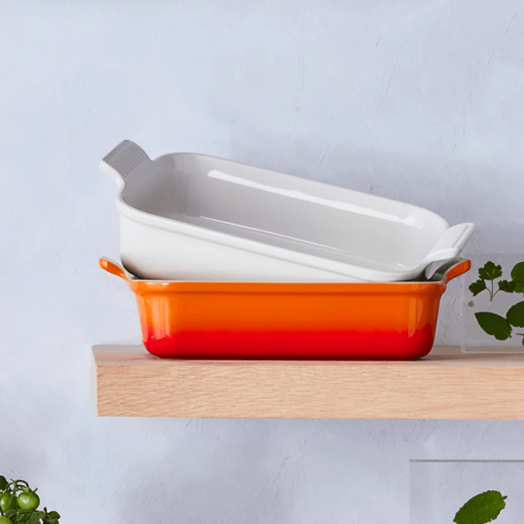 Travessa Retangular Heritage Laranja 19cm Le Creuset
