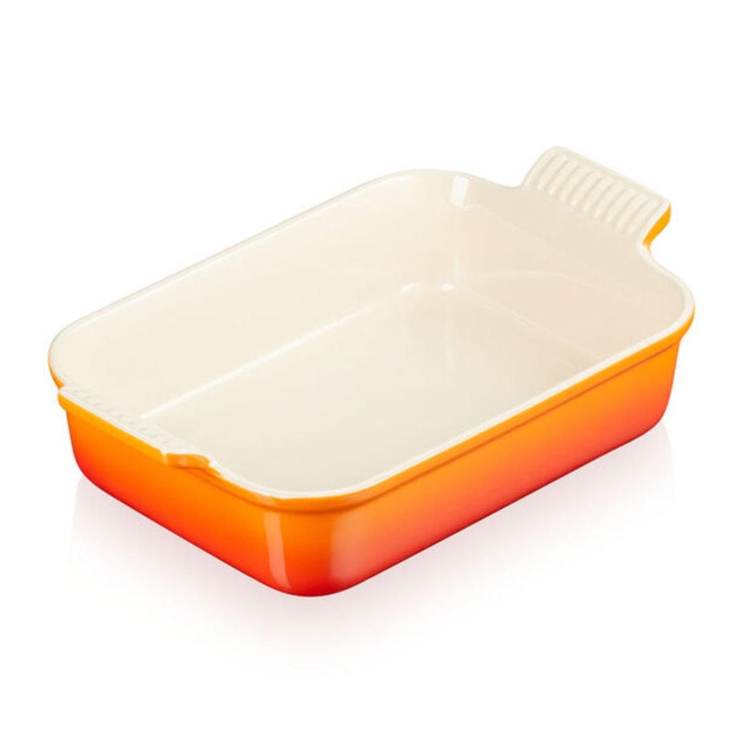 Travessa Retangular Heritage Laranja 26cm Le Creuset