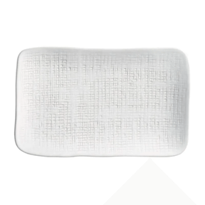 Travessa Retangular Juta Echo Branca 27cm