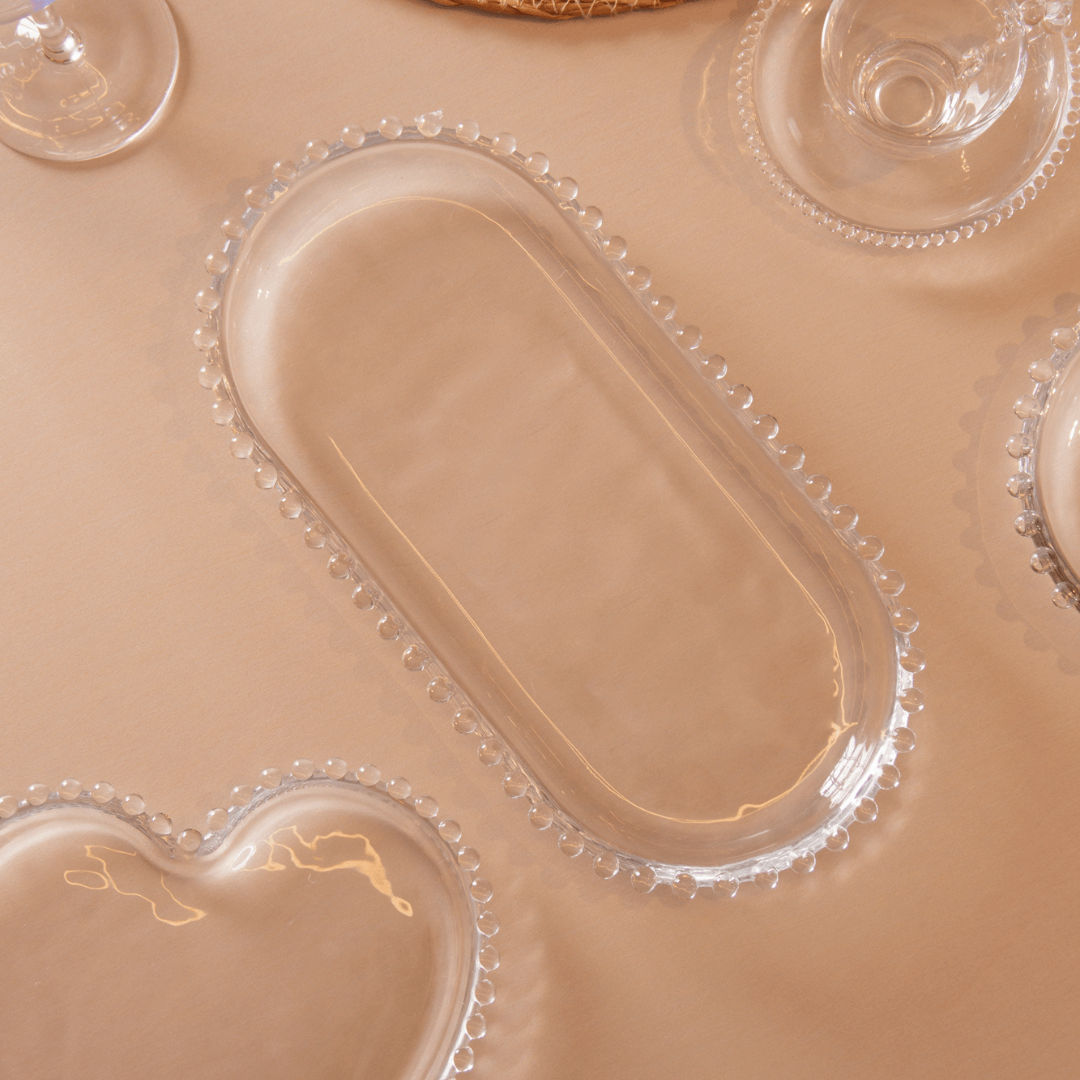 Travessa Cristal de Chumbo Oval Pearl 30cm