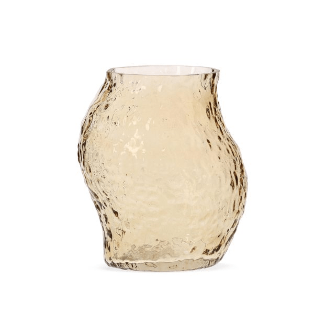 Vaso de Vidro Âmbar 22,5cm