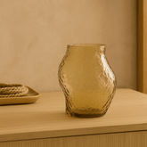 Vaso de Vidro Âmbar 22,5cm