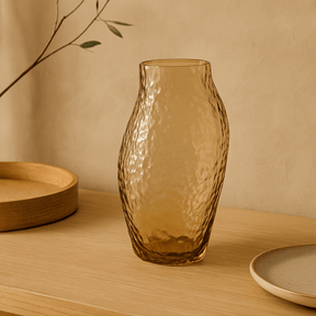 Vaso de Vidro Âmbar 30cm