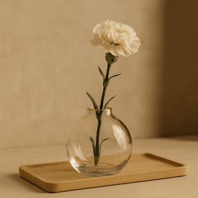 Vaso de Vidro com Borda de Ouro P 9,5cm