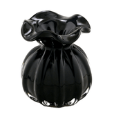 Vaso Murano de Vidro Preto 12,5cm
