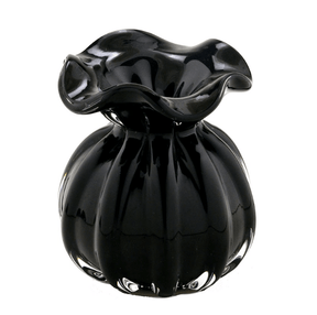 Vaso Murano de Vidro Preto 12,5cm