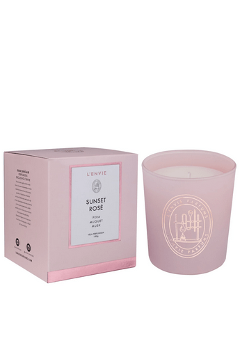 Vela Aromática Perfumada Sunset Rose Elementos 210G L'envie