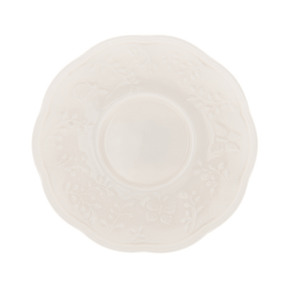Xícara para Café com Pires de Porcelana New Bone Butterfly Flower