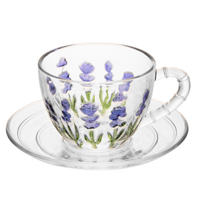 Xícara de Café com Pires Lavanda 80ml