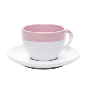 Jogo 4 Xícaras de Café com Pires Ombré Rosa 85ml