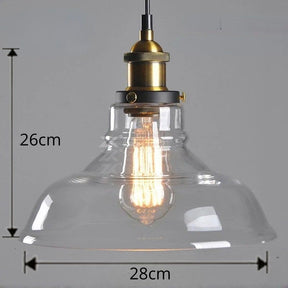 Lustre Pendente Vintage Retrô Lumière LEDZ - Fumê / Âmbar / Transparente