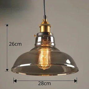 Lustre Pendente Vintage Retrô Lumière LEDZ - Fumê / Âmbar / Transparente