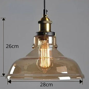 Lustre Pendente Vintage Retrô Lumière LEDZ - Fumê / Âmbar / Transparente